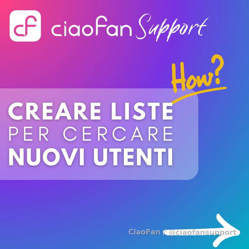 Liste Utenti: come organizzare contatti e follower